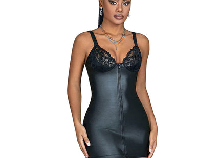 Subblime - 957568 Vestido De Cuero Con Cremallera Negro S/M