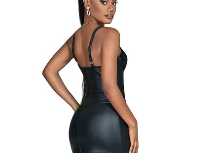 Subblime - 957575 Vestido De Cuero Con Cremallera Negro L/Xl