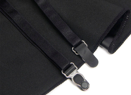 Subblime - 957704 Vestido De Cuero Con Cremallera Y Encaje Negro S/M