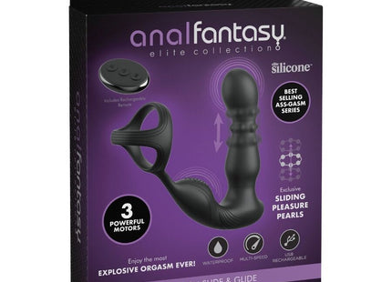 Anal Fantasy Elite Collection - Anillo Y Masajeador Anal Vibrador Con Control Remoto
