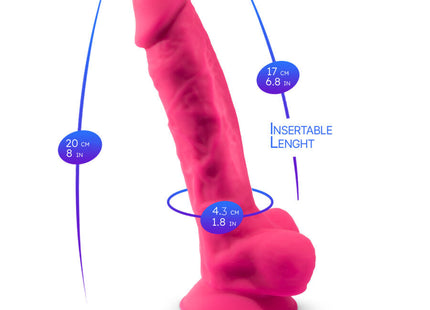 Silexd - Pene Realístico Modelo 18 Rosa Vibración + Control Remoto Lrs