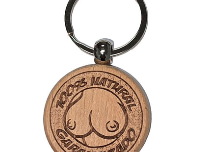 Diablo Picante - Llavero De Madera Con Forma De Pecho