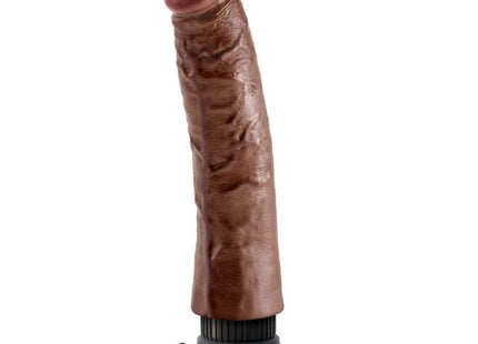 King Cock - Dildo Vibrador Marrón 17.78 Cm