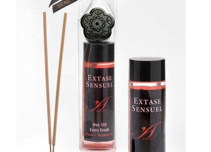 Extase Sensual - Aceite Masaje Efecto Extra Fresh Fresa 100 Ml