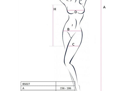 Passion - Woman Bs027 Bodystocking Estilo Vestido Blanco Talla Unica