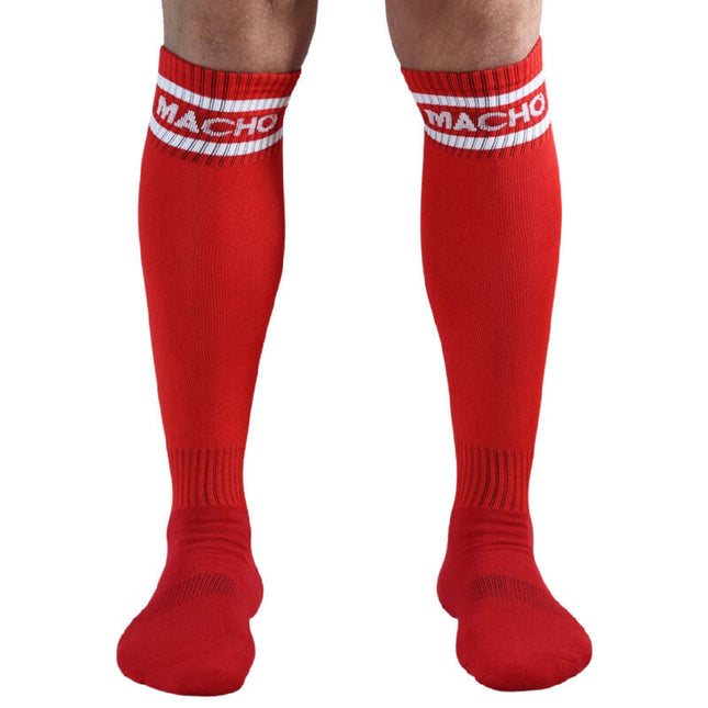 Macho - Calcetines Largos Talla Unica Rojo