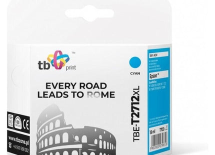 %Ink For Epson Wf-3620   Tbe-T2712xl Cy 100% New