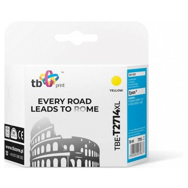 %Ink For Epson Wf-3620   Tbe-T2714xl Ye 100% New