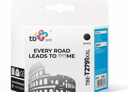 %Ink For Epson Wf-3620   Tbe-T2791xxl Bk 100% Ne