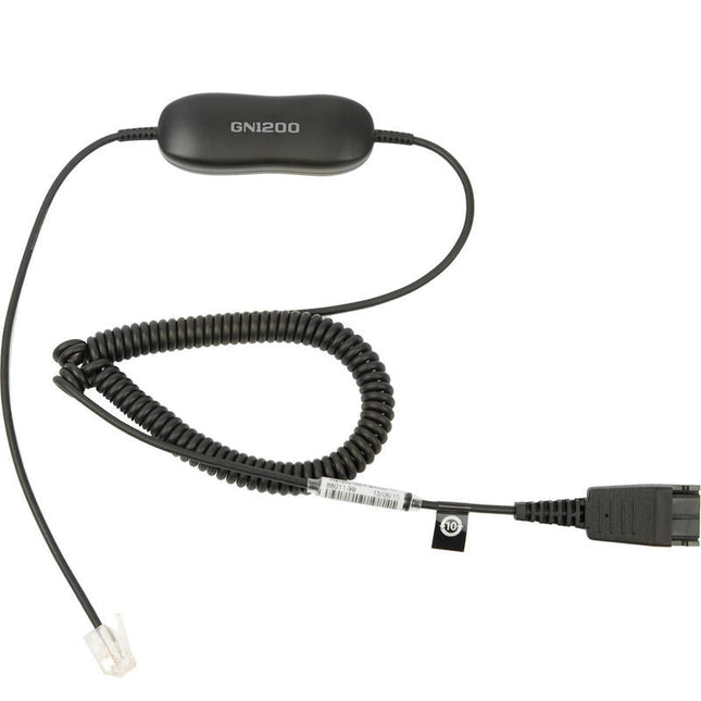 Jabra Gn1200 Cc Cable Para Auriculares Desconexin Rpida (P) A Rj-9 (M)2 Mpara Jabra Gn 2100, Gn 2200, Gn 2250