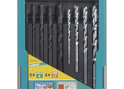 Juego De Brocas Para Metales Y Piedra De 9 Piezas 7115000 Wolfcraft