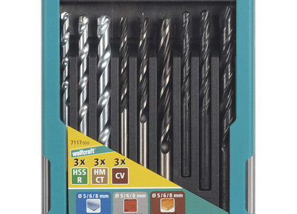 Juego De Brocas Para Metales Y Piedra De 9 Piezas 7115000 Wolfcraft