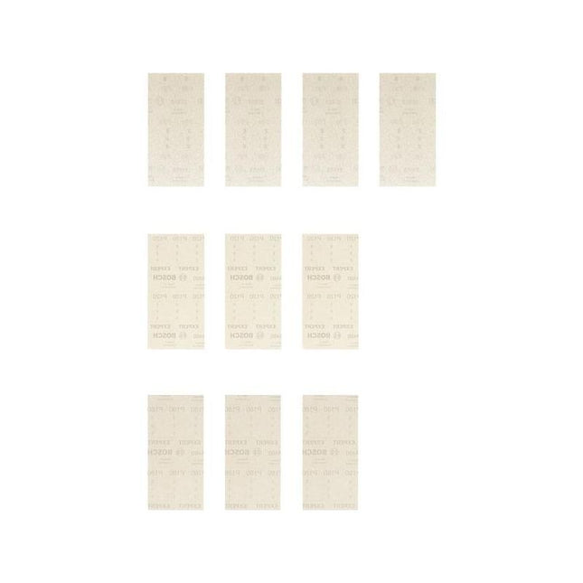 Juego De Hojas De Lija De Malla Bosch Expert M480 93 X 186 Mm, K80 / 120 / 180 (10 Piezas, Para Lijadoras Orbitales), K80 / 120 / 180 2608901206