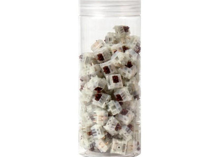 Keychron Gateron Cap V2 Milky-Brown Switch Set, Interruptores De Botón Marrón/Blanco, 110 Piezas Keych-G33