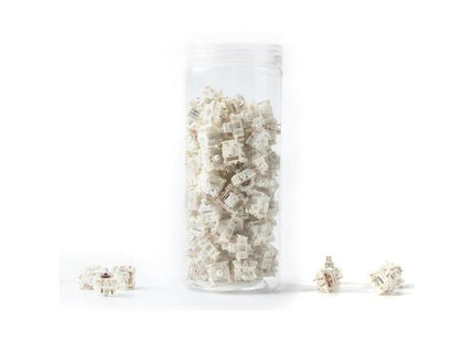 Keychron Gateron G Pro 3.0 White Switch Set, Interruptores De Llave Blanco/Transparente, 110 Piezas