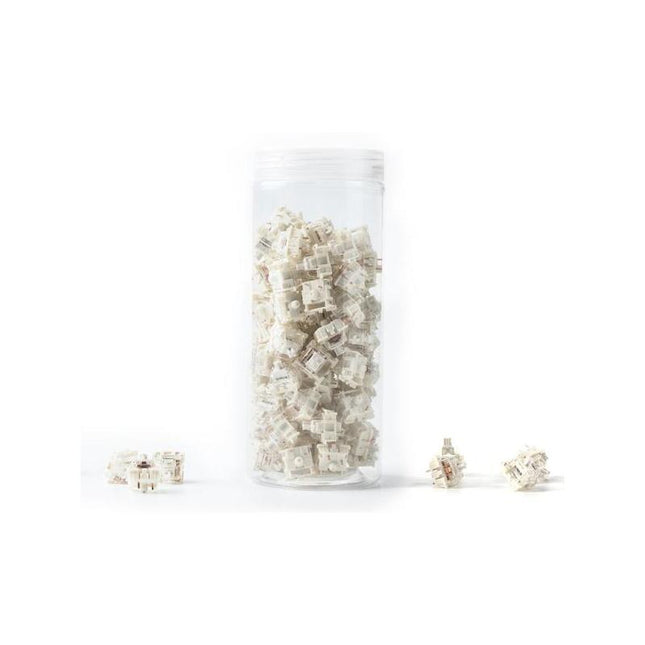 Keychron Gateron G Pro 3.0 White Switch Set, Interruptores De Llave Blanco/Transparente, 110 Piezas