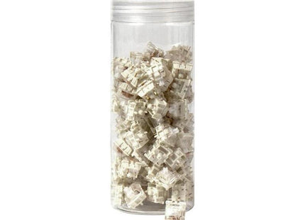 Keychron Gateron Silent White Switch Set, Interruptores De Llave Blanco/Transparente, 110 Piezas G48