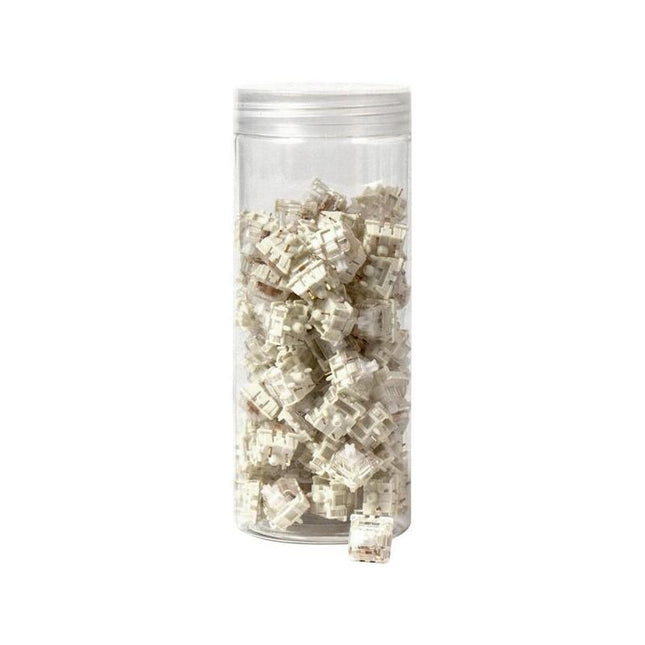 Keychron Gateron Silent White Switch Set, Interruptores De Llave Blanco/Transparente, 110 Piezas G48