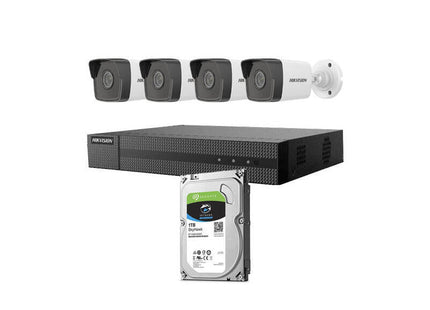 Kit Bullet Ip Hikvision Grabador + 4xbullet + Hd