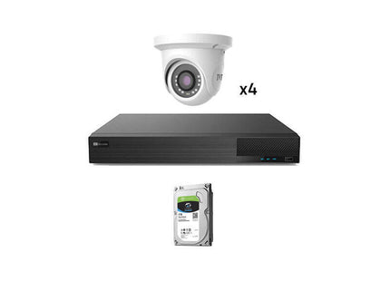 Kit Cctv 4 Cámaras Domo Preconfigurado Tvt 1080p