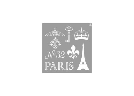 La Pajarita Stencil St-06 Plantilla Decorativa Modelo Paris