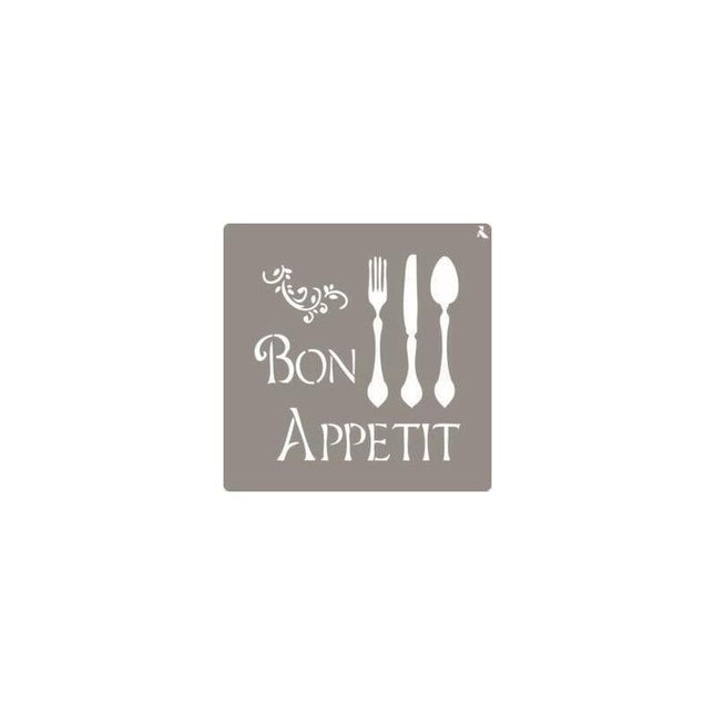 La Pajarita Stencil St-07 Plantilla Decorativa Modelo Bon Appetit