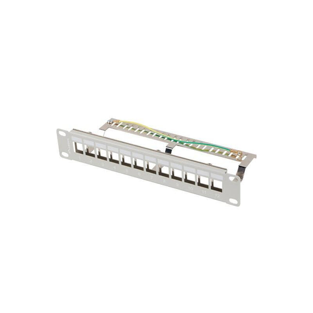 Lanberg Patch Panel Blank 12 Port 10 1u Ftp For Keystone Modules Grey