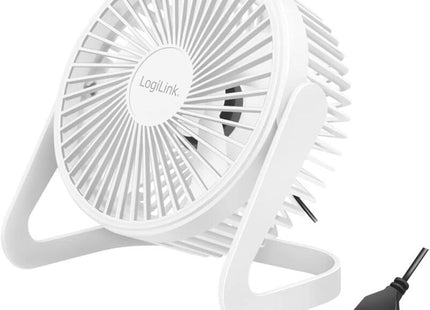 Logilink Ventilador De Escritorio Usb De 6 Pulgadas, 40 Db, 15,24 Cm Blanco Ua0403