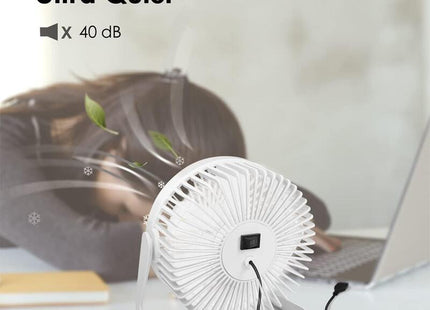 Logilink Ventilador De Escritorio Usb De 6 Pulgadas, 40 Db, 15,24 Cm Blanco Ua0403