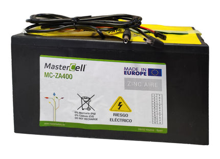 Master Battery Mc-Za400-9-Dc Batería De Zinc-Aire 9v-400ah. Triple Conector Dc: Jack, Mini Usb Y Mólex