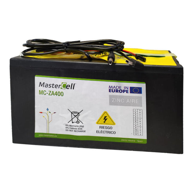 Master Battery Mc-Za400-9-Dc Batería De Zinc-Aire 9v-400ah. Triple Conector Dc: Jack, Mini Usb Y Mólex