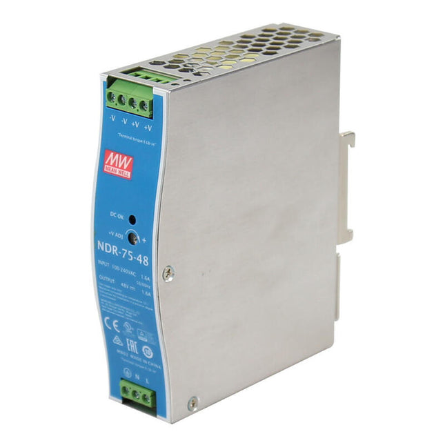 Mean Well Ndr-75-48 Fuente De Alimentación Conmutada Para Carril Din  76.8w 48vcc 1.6a