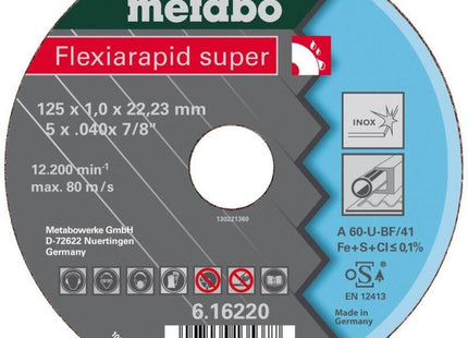 Metabo Flexiarapid Super 180x1.6 X22.23 Inox