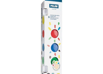 Milan Pintura Dedos Tarro De 25ml Surtido Básico 6 Colores