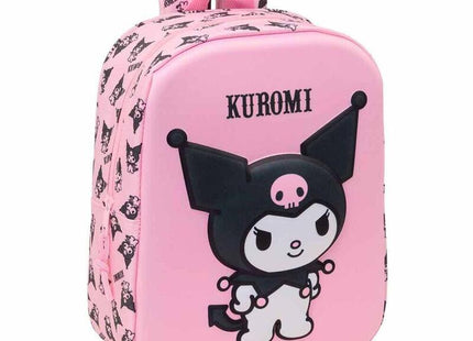Mochila 3d Kuromi Hello Kitty 27cm