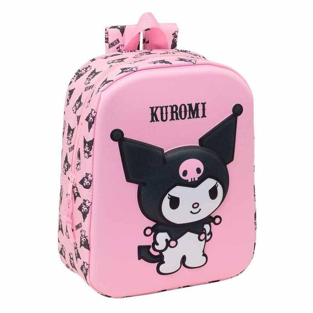 Mochila 3d Kuromi Hello Kitty 27cm