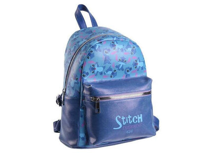 Mochila Casual Moda Polipiel Stitch Blue
