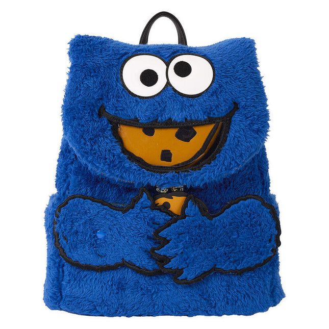 Mochila Peluche + Monedero Cookie Monster Barrio Sesamo Loungefly