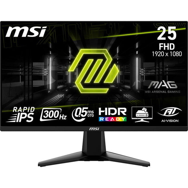 Monitor Msi Mag 255xf. 24.5" Ips Plano. 1920x1080 . 300hz. Negro