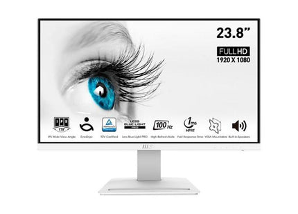 Monitor Msi Pro Mp243xwde, Led 60 Cm 24", Blanco, Full Hd, Amd Freesync, Ips, Hdmi, Displayport, 100 Hz)