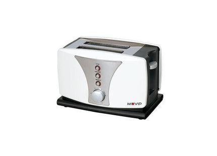 Muvip Top Design Tostadora De Pan 800w - Capacidad Para 2 Rebanadas - 6 Niveles De Tostado - Funcion Calentar, Descongelacion Y Recalentar - Parada Automatica Y Manual