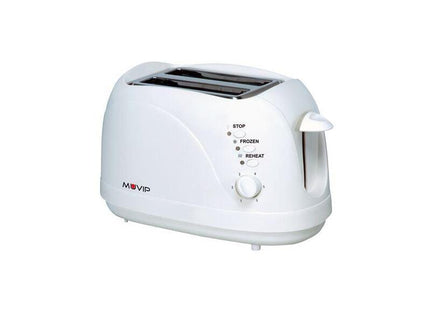 Muvip Tostadora De Pan 750w - Capacidad Para 2 Rebanadas - 6 Niveles De Tostado - Funcion Calentar, Descongelacion Y Recalentar - Parada Automatica Y Manual