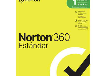 Norton 360 Standard 10gb Es 1 User 1 Device 12mo Box
