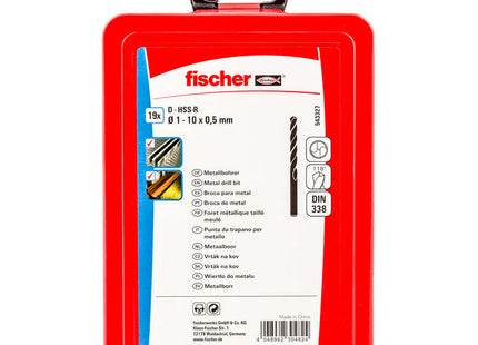 Pack 19 Brocas Para Metal Hss-R Din338 Ø1-10x0,5mm 543327 Fischer