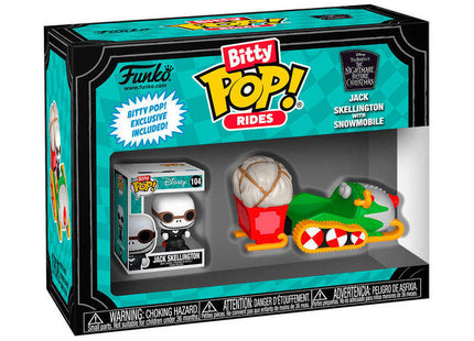 Pack De 12 Unidades - Figura Bitty Pop Ride Disney Pesadilla Antes De Navidad Jack Skellington With Snowmobile
