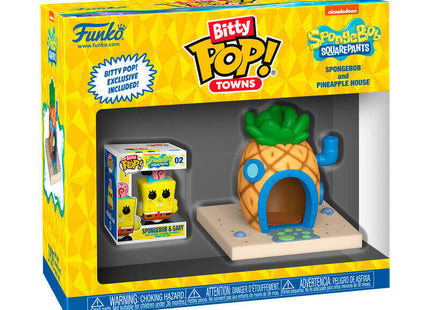 Pack De 12 Unidades - Figura Bitty Pop Town Bob Esponja - Sponge Bob At Home