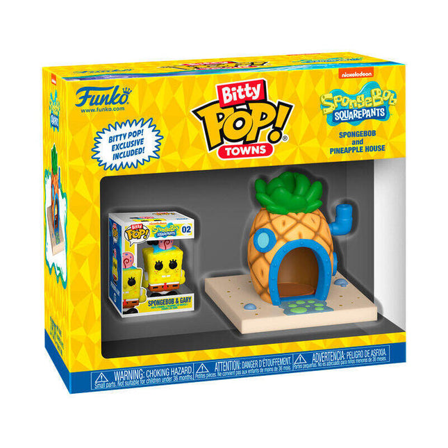 Pack De 12 Unidades - Figura Bitty Pop Town Bob Esponja - Sponge Bob At Home