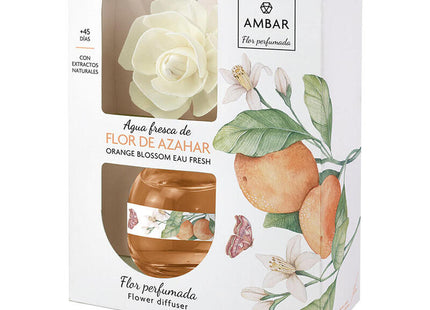 Pack De 2 Unidades - Ambientador Ambar Flor Difusora Agua Fresca Flor De Azahar 60ml