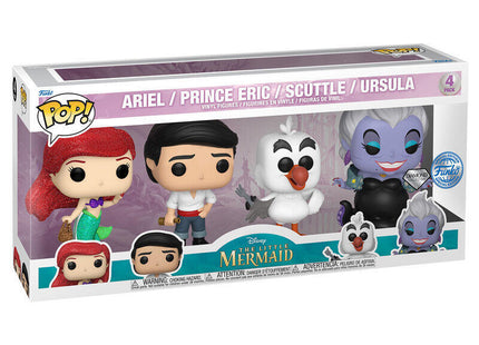 Pack De 2 Unidades - Blister 4 Figuras Pop Disney La Sirenita Exclusive