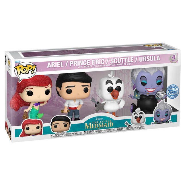 Pack De 2 Unidades - Blister 4 Figuras Pop Disney La Sirenita Exclusive